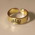 Cross-border new arrival RIDE OR DIE SKELETON PINKY PROMISE Ring Friendship Agreement Ring. 