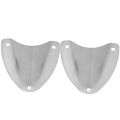 2pcs Cable Management 316 Stainless Steel Clam Shell Vent Cover Polished Silver Clamshell Vent Cover Clamshell Ventilator Wire Pass Through Cover Boat Application. 