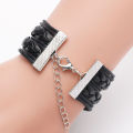 New Elvis Bracelet for Men Women Singer Star Poster Handmade Multilayer Leather Bangles Fans Souvenirs Gift. 