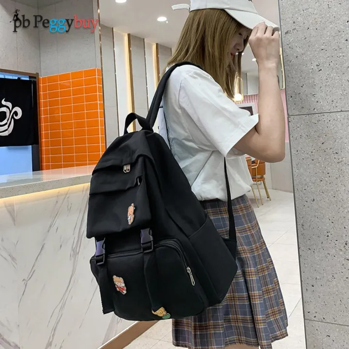 Backpack%20Women%20Solid%20Color%20Women%20Shoulder%20Bag%20Black%20School%20Bag%20for%20Teenager%20Girl%20Children%20Supplies%20Women%20Travel%20Bagpack%202022%20-%20Image%202