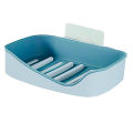 Double Layers Soap Holder Wall Mount Soap Dish Stick-on Soap Saver With Drain. 