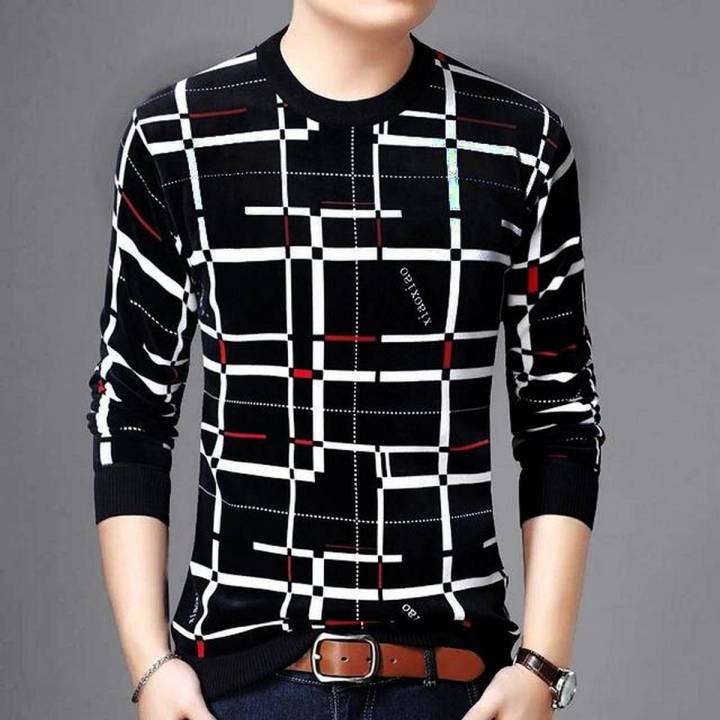 Full Sleeves Sherwani Collar T-Shirt