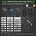 3D Knitted Nylon Knee Support for Men in Pakistan – Extra Long Knee Brace for Gym, Workout & Pain Relief (Green-Black. 