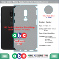OnePlus 6, Full Protection Glitter Matte Texture Skin by ABC Mobile Accessories Store. 