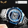 Men Solar Power Luminous Dual Display Digital Analog Sport Wrist Watch. 