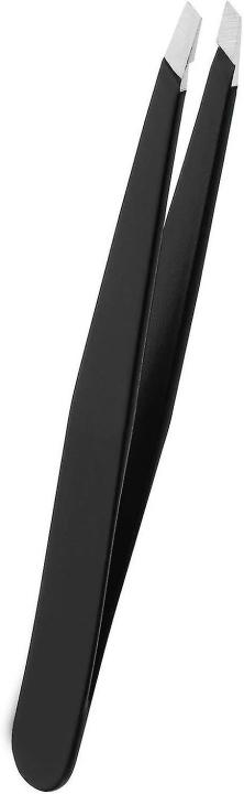 AESCO%20INSTRUMENTS%20Eyebrow%20Tweezers%20Stainless%20Steel%20Facial%20Hair%20Removal%20Tweezer's%20Tweezers%20in%20Black%20Matte%20with%20Slanted%20Tip%20for%20Easy%20Plucking%20For%20Girls%20-%20Image%202