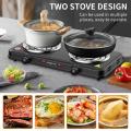 Electric Stove (Double) for cooking, Hot Plate heat up in just 2 mins, Easy to clean, 2000W.. 