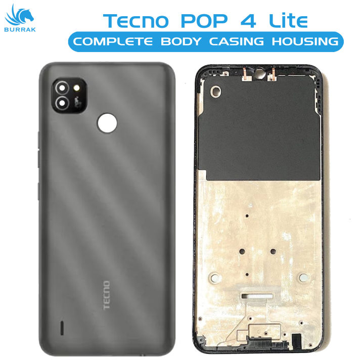 Tecno%20Pop%204%20Lite%20Housing%20Middle%20Frame%20With%20Side%20Button%20and%20Camera%20Lens%20Complete%20Body%20Casing%20Replacement%20For%20Pop%204%20Lite%20-%20Grey%20-%20Image%202