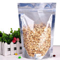 Pack of 6 Aluminum Foil Standup Pouch Bags , Resealable ziplock Stand Up Drink Bags Pouches , Snack Packing Bags 5.5x10 Inches. 