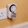 XHHDQES 2X 24-Hour Segmented Timer Switch-Energy-Saving Plug Timer Socket Kit-with Time Controller 3-Pin Plug UK Plug. 
