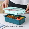 Lunch Box 3 Compartment With Utensils Eco-Friendly Leakproof Microwave Safe. 