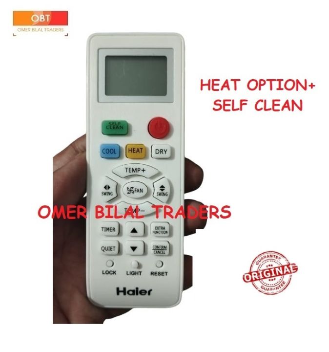 Haier Inverter AC Remote Control With Heat & Self Clean Option