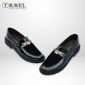 Travel Collection - Chunky Loafers Shoes - Best Quality Formal shoes for men - Black Color. 