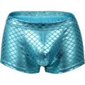 Newest Men Imitate Fish Skin Swimwear Novelty Man Bikini Swimwear Male Swim Trunks Night Club Performance Clothing. 