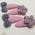 Tick Tack Hair Wool Pins For Girls - Pack Of 4 - 2 inches in Size. 