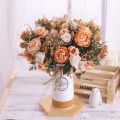 1/3 Bunches 30cm Artificial Hydrangea Roses DIY Indoor Home Decoration Real Touch Decorative Flowers. 