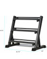 Dumbbell Rack 3 Step, 660 LBS Load-Bearing Heavy Duty Steel Dumbbell Stand Quick Assembly for Home Gym, Black. 