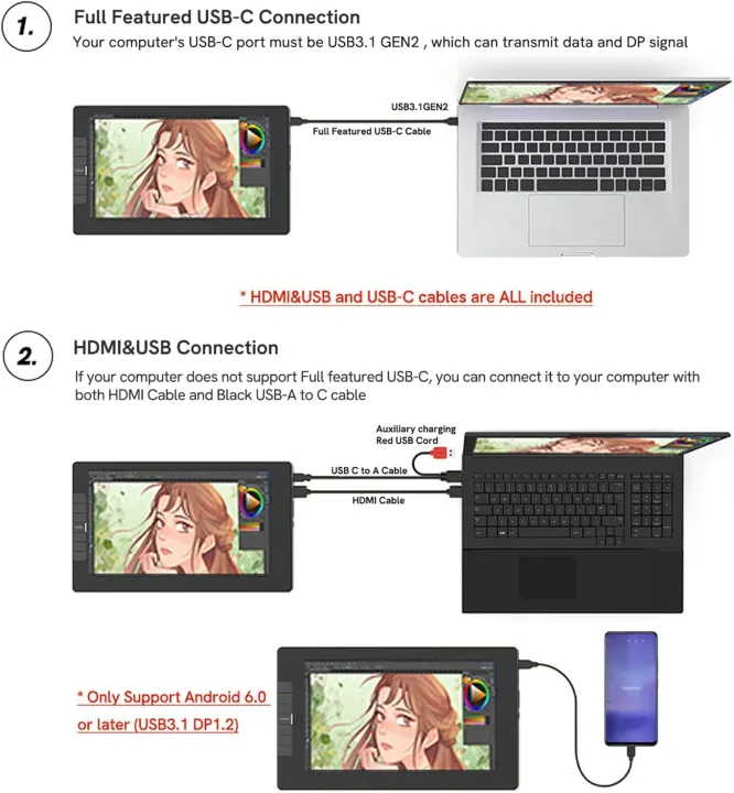 VEIKK%20VK1200%20V2%20Drawing%20Tablet%20with%20Screen%2011.6%20Inch%20Full-Laminated%20Graphic%20Monitor,%202%20Battery-Free%20Pens%20with%20Tilt%20Function,%20for%20Chrome/Mac/Win/Linux/Android%20(Must%20be%20Connected%20to%20a%20Computer%20to%20Work)%20-%20Image%205
