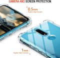For Nokia 2.4 Back Cover Shockproof Transparent Soft TPU Silicone Protector Phone Case with Shock Absorption Bumper Corners. 