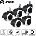 Wheels/Tyres/Casters set of 5 Pieces for Office Chair. 