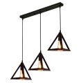 3 in 1, Tri-angle with bar Matte Black Pendant Light Fixtures Over Kitchen Island, Hanging Ceiling Lights, E26/E27 Medium Base, Adjustable Height, Bulbs not Included.. 