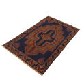 Authentic Hand-Woven Turkish Design Super Quality Home Decor Blue Color Qaleen  2'8 x 4'5 (ft)  #R19640. 