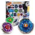 Kids 4D Fusion Top Metal Master Rapidity Fight Rare Launcher Grip Set White. 