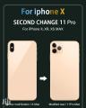 Convert iPhone X XS XS Max to iPhone 11 Pro Max Conversion Back Cover Sheet Soft Eco Friendly Material. 
