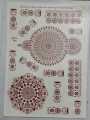 Waterproof Red Henna Mehndi Temporary Tattoo Mehndi Sticker for Girls Hand Henna Classic Design Sticker Tattoo Instant Mehndi Sticker. 