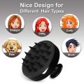 Shampoo Massager Brush Scalp Hair Scrubber with Soft Silicone Bristels For All Type Of Hairs Straight Curly Wet Dry For Men Women Children (Black). 