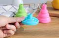 Folding And Space Saving Easy To Store Silicone Funnel For Kitchen Silicone Collapsible Funnel. 