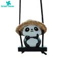 Panda Car Accessories Colorful Car Panda Pendant Stylish Swing Ornament for Car Interior Animal Mirror Hanging Accessory Long-lasting Vibrant Colors Southeast Asian Buyers' Favorite Color Matching. 