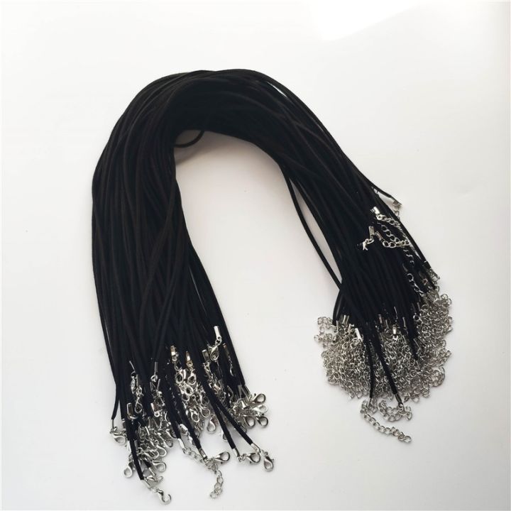 【Aesth Diary Store】2mm Black Color Suede Velvet Leather Chain DIY Jewelry Accessories pieces Wholesale