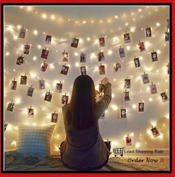 LED Photo Clip String Lights 3M 20 Clips 5v AAA Battery and USB Warm White LEDs Operated Fairy Bedroom Home Decoration for Hanging Photos