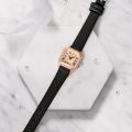 LUCKYFOX Casual Polygon Pointer Quartz Watch Retro Fashion Analog PU Leather Wrist Watch For Women Girls. 