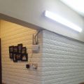 27 inch x 30 inch pack of 4 white 3D Wall PAPER / 3D Brick Wall Sticker Self-Adhesive Foam Wallpaper Panels / 3d wallpaper / self adhesive wall paper / wall panel for room. 