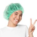 Pack of 100 pcs Green Disposable Elasticated Mob Caps For Chefs And Kitchen | Surgical Cap | Hair Net For Cooking | Hair Cap | Multipurpose Hair Caps for Kitchens and Surgery Suitable for chefs kitchen staff surgeons and healthcare professionals. 