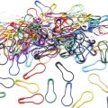50pcs Random Color Safety Pin Small Iron Gourd Bulb Pin For Clothing Crafting discovered amazing products on Hijab World. 