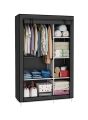 Storage Wardrobe Foldable and Movable Cloth/Fabric Wardrobe with Zip Up Collapsible Cupboard. 