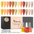 Venalisa Milky White Jelly Color Earth Brown Collection Nail Gel Polish Soak Off UV LED Gel Varnish Full Coverage Nail Manicure. 