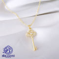 Crystal Lock Key Necklace Pendant for Girls Golden Shiny Stylish Long lock Chain For Girls lock locket. 