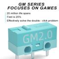 5pcs Kailh GM2.0 micro switch 20M life gaming mouse Micro Switch 3 Pin blue used on computer mice left right button. 