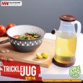 Random Color Kitchen Plastic Oil Jug With Lid & Handle - 1 Liter, Plastic Oil Bottle for Cooking Use Oil Containers. 