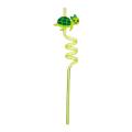 Summer Cartoon Creative Plastic Straw Marine Animal Curved Straw Kids Health Pvc Straw Bar Party Reusable Decorations Small. 