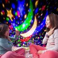 Star  Projector 4 LED Bead 360 Degree Romantic Room Rotating Cosmos Star Projector with USB Cable, Light Lamp Starry Moon Sky Night Projector Kid Bedroom Lamp. 