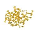 Earring Clip Hook Twelve Adjustable Screw Clips for Making Jewelry-Silver. 