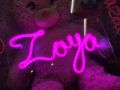 Customizable Neon Name Light Signboard - 4 Character Font, Studio, Home, Restaurant Lighting Enhancer. 