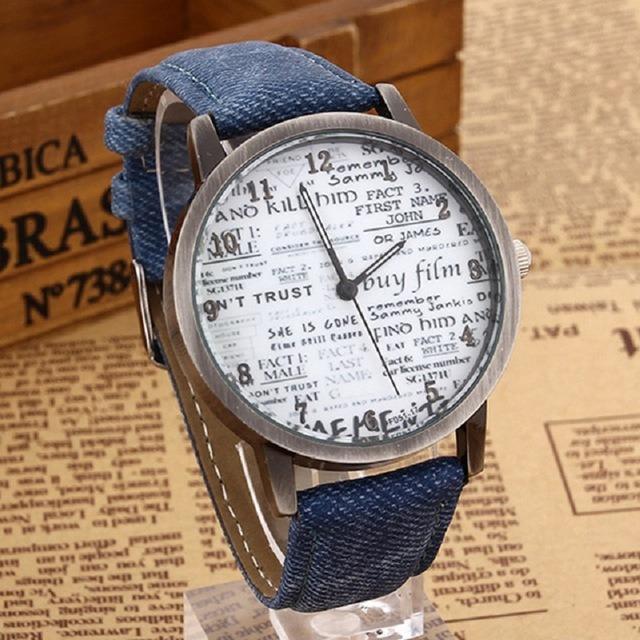 Leather%20Jeans%20Party%20Wear%20Gift%20Vtage%20Casual%20Newspaper%20Analog%20School%20College%20Watch%20Unisex%20-%20Image%203