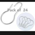 24 Pack Shower Curtain Ring Hanging Hooks for Sorting Shower Curtain Ring Hanging Clip Chain Hooks for Sorting & Organizing, Window Arts & Crafts Display, DIY Key Hangers. 