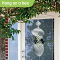 1 PCS Outdoor Hanging Decorative Spiral Metal Wind Chime 3D Spiral Wind Chime Garden Backyard Hanging Decoration Silver Stainless Steel. 